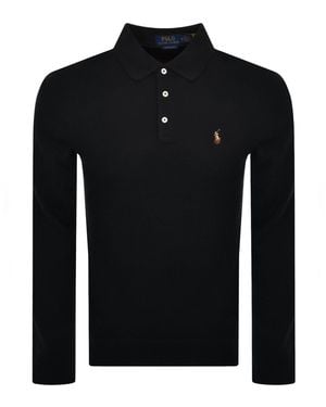 Ralph Lauren Long Sleeved Polo T Shirt - Black