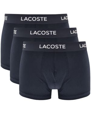 Lacoste Underwear Triple Pack Boxer Trunks - Blue