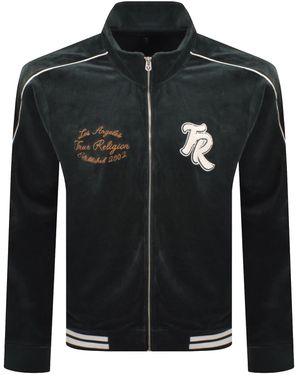 TRUE RELIGION Velour Track Jacket - Black