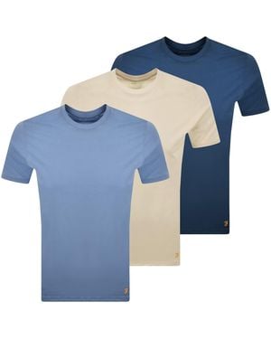 Farah Farah Dayden 3 Pack T Shirts - Blue