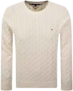Tommy Hilfiger Cable Knit Jumper - White