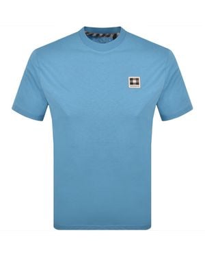 Aquascutum Badge T Shirt Avio - Blue