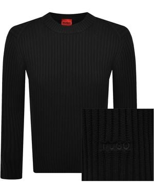 HUGO Sribban Knit Sweater - Black