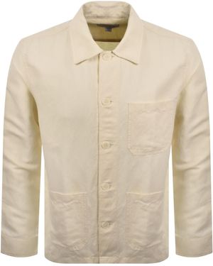 Lacoste Linen Blend Overshirt - Natural