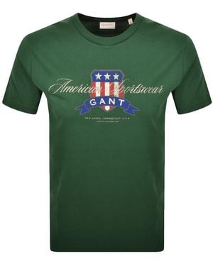 GANT Original Graphic T Shirt - Green