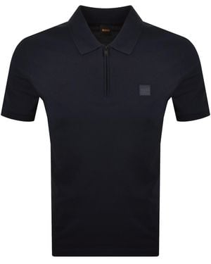 BOSS Boss Passerzip Polo T Shirt - Black