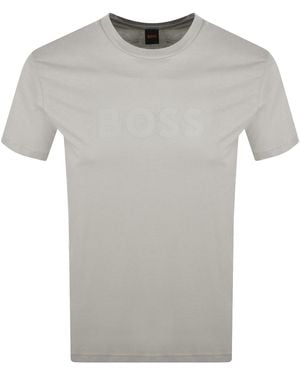 BOSS Boss Regular Fit Logo T Shirt Light - Grey