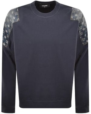 DSquared² Monogram Denim Sweatshirt - Blue