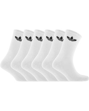 adidas Originals 6 Pack Crew Socks - White
