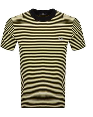 Fred Perry Fine Stripe T Shirt - Green