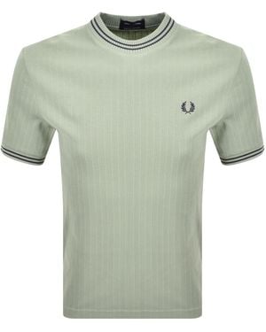 Fred Perry Ribbed Jersey T Shirt - Green