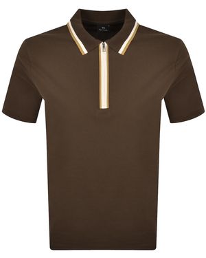 Paul Smith Tipped Polo T Shirt - Green