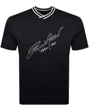 Armani Emporio Logo T Shirt - Black