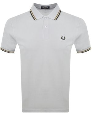 Fred Perry Twin Tipped Polo T Shirt - Grey