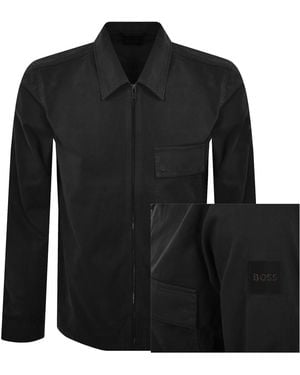 BOSS Boss Lorum Full Zip Overshirt - Black