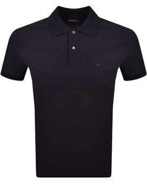 Armani Emporio Short Sleeved Polo T Shirt - Blue