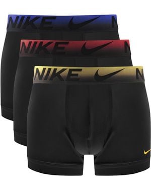 Nike Essential Micro 3 Pack Trunks - Black