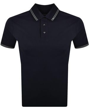 Armani Emporio Short Sleeved Polo T Shirt - Blue