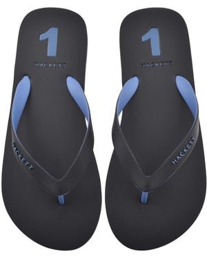 Hackett Capri Numbers Flip Flops - Blue