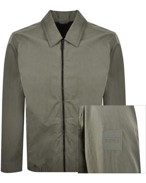 BOSS Boss Loppo Full Zip Overshirt - Green