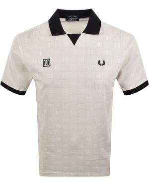 Fred Perry X Meyba Printed Polo T Shirt Off - Grey