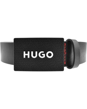 HUGO Logo Gilao Belt - Black