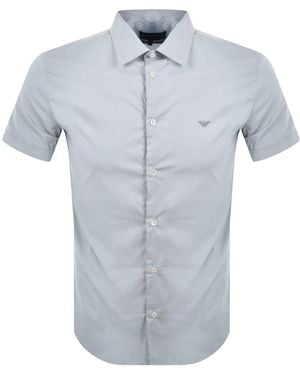 Armani Emporio Short Sleeved Shirt - Blue