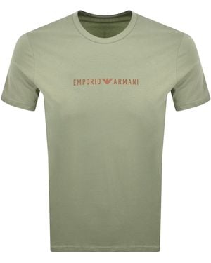 Armani Emporio Crew Neck T Shirt Sage - Green