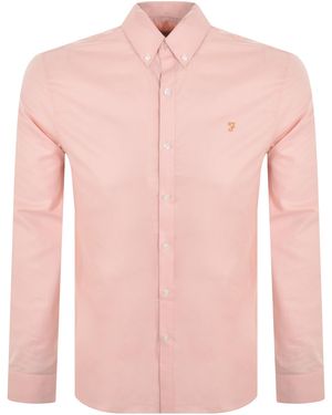 Farah Farah Brewer Long Sleeve Shirt - Pink