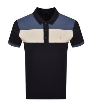 Farah Farah Swanside Panel Polo T Shirt - Blue
