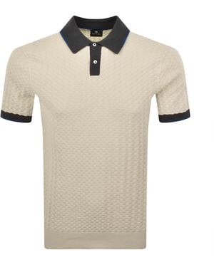 Paul Smith Short Sleeved Jumper Polo - Natural
