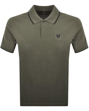 Belstaff Tipped Polo T Shirt - Green