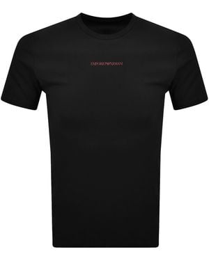 Armani Emporio Logo T Shirt - Black