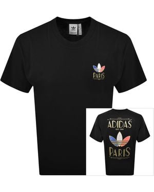 adidas Originals Paris Artdeco Logo T Shirt - Black