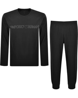 Armani Emporio Pajama Loungewear Set - Black