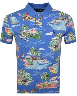 Ralph Lauren Bahamas Bear Polo T Shirt - Blue