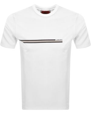 Luke 1977 Block Stripe T Shirt - White