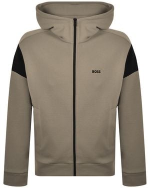 BOSS Boss Union Saggy Full Zip Hoodie - Green