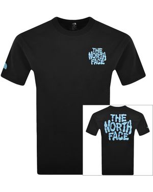 The North Face Drip Logo T Shirt - Black