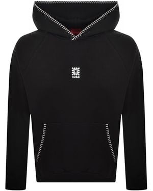 HUGO Daro Overlock Hoodie - Black