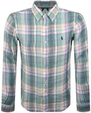 Ralph Lauren Linen Long Sleeve Shirt - Blue