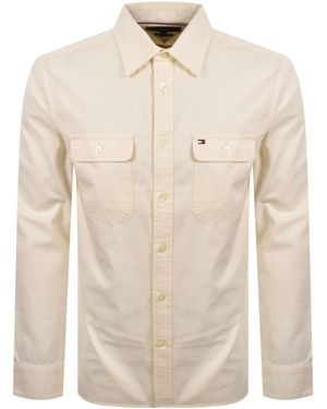 Tommy Hilfiger Twill Overshirt Ivory - Natural