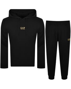 EA7 Emporio Armani Logo Tracksuit - Black