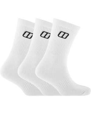 Berghaus 3 Pack Socks - White