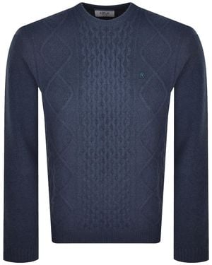 Replay Crew Neck Knit Sweater - Blue