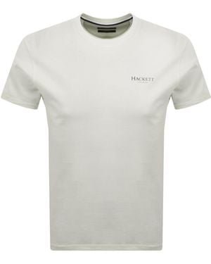 Hackett Logo T Shirt Off - White