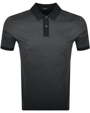 BOSS BUSINESS Boss H Parlay 432 Mercerised Polo T Shirt - Black