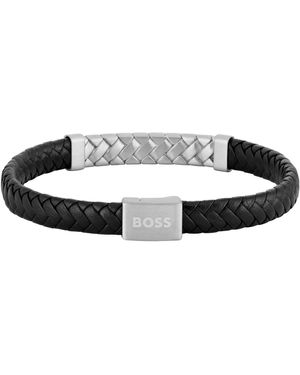 BOSS BUSINESS Boss Herringbone Bracelet - Metallic