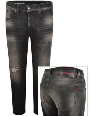 DIESEL D Strukt Slim Fit Dark Wash Jeans - Grey