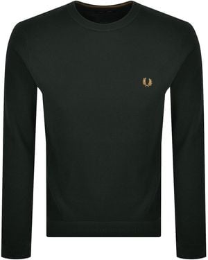 Fred Perry Pique Stitch Sweater - Green